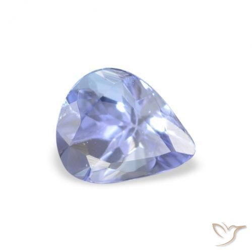0.34 ct Blue Tanzanite Stone, Natural Tanzanite in Pear Facet Shape for Sale