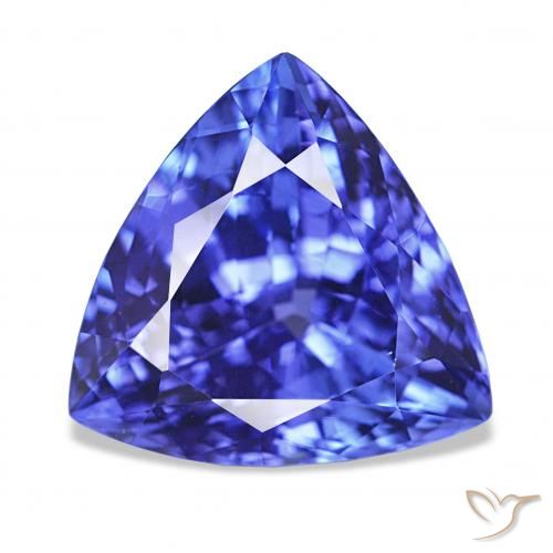 5.49 ct Blue Tanzanite Gemstone, Tanzanite Gem in Trillion Facet Shape for Sale.