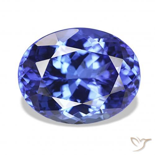5.87ct Deep Violet Blue Tanzanite, Oval, IF