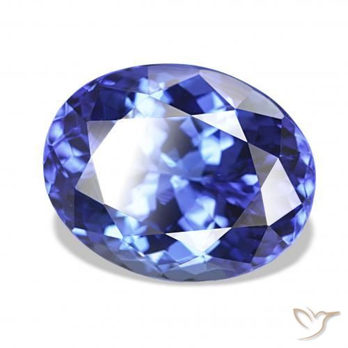 5.87 ct Blue Tanzanite Stone, Natural Tanzanite in Oval Facet Shape for Sale