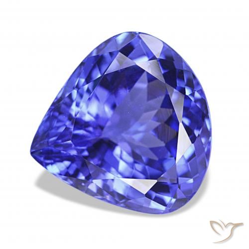 4.80ct Deep Violet Blue Tanzanite, Pear Shape, VVS