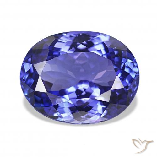 5.56 ct Blue Tanzanite Gemstone, Tanzanite Gem in Oval Facet Shape for Sale.