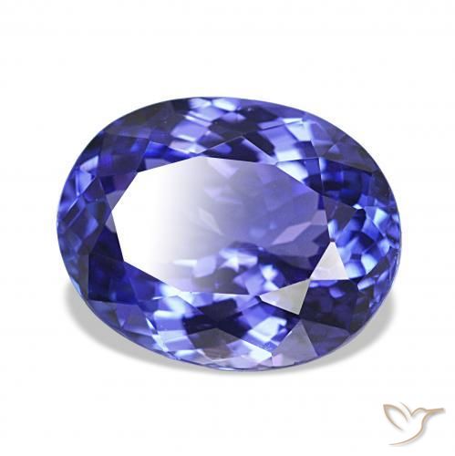 5.56 ct Blue Tanzanite Stone, Natural Tanzanite in Oval Facet Shape for Sale