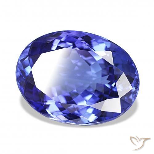 6.08 ct Blue Tanzanite Stone, Natural Tanzanite in Oval Facet Shape for Sale