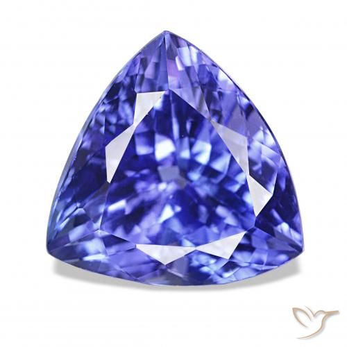 5.66 ct Blue Tanzanite Gemstone, Tanzanite Gem in Trillion Facet Shape for Sale.