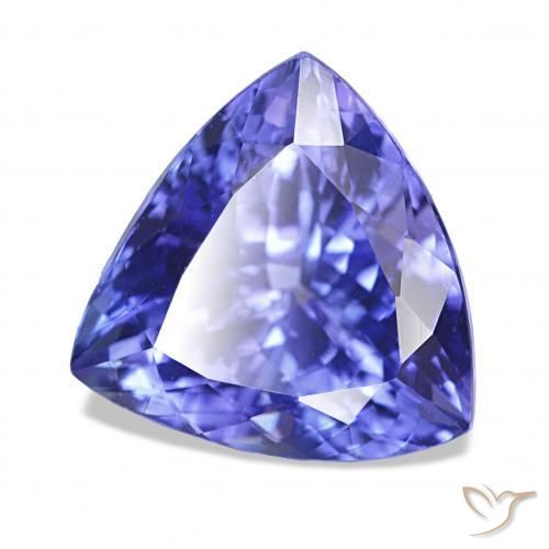 5.66 ct Blue Tanzanite Stone, Natural Tanzanite in Trillion Facet Shape for Sale