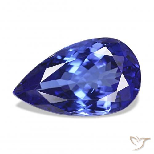 4.38ct Violet Blue Tanzanite, Pear Shape, VVS
