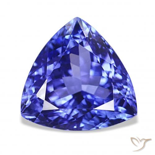 4.73ct Violet Blue Tanzanite, Trillion, IF