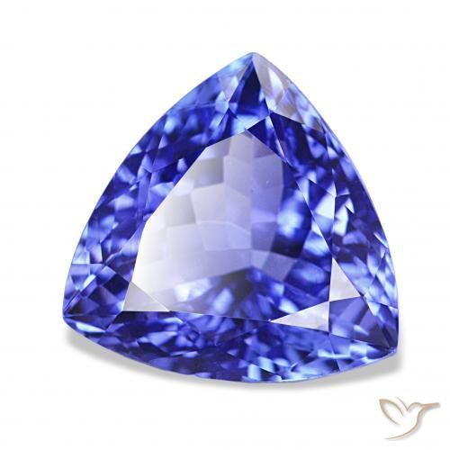 4.73 ct Blue Tanzanite Stone, Natural Tanzanite in Trillion Facet Shape for Sale
