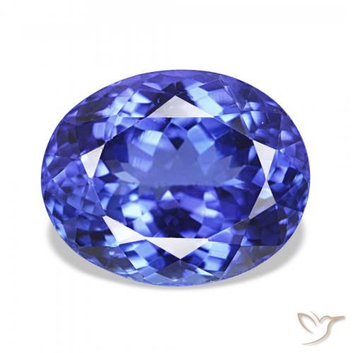 4.87ct Deep Purple Blue Tanzanite, Oval, VVS