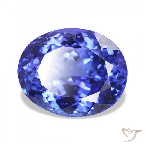 4.87 ct Blue Tanzanite Stone, Natural Tanzanite in Oval Facet Shape for Sale