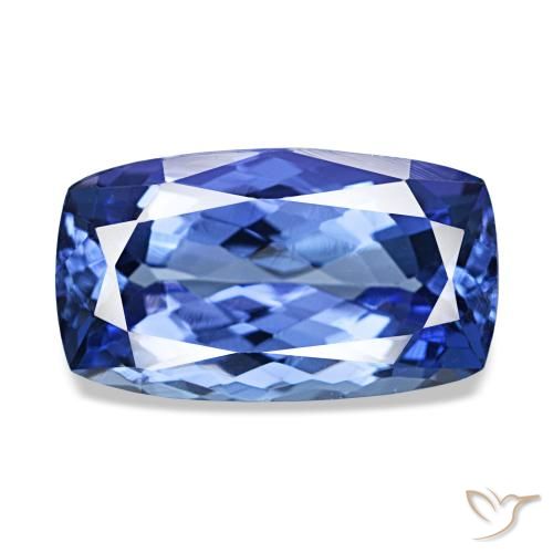 3.62 ct Blue Tanzanite Gemstone, Tanzanite Gem in Cushion-Cut Shape for Sale.