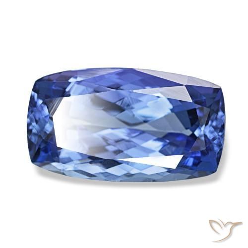 3.62 ct Blue Tanzanite Stone, Natural Tanzanite in Cushion-Cut Shape for Sale