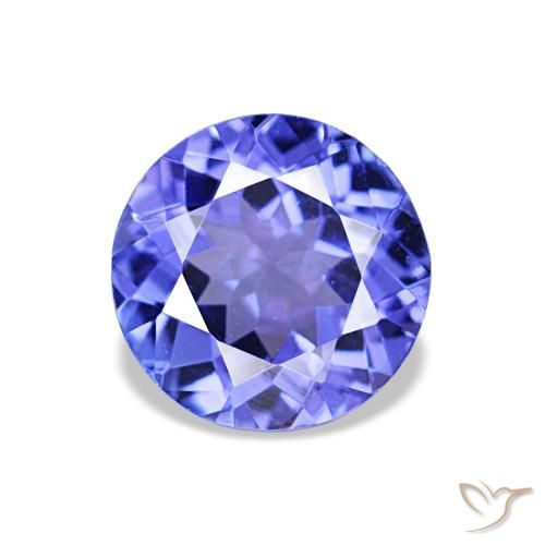 1.32 ct Blue Tanzanite Gemstone, Tanzanite Gem in Round Facet Shape for Sale.