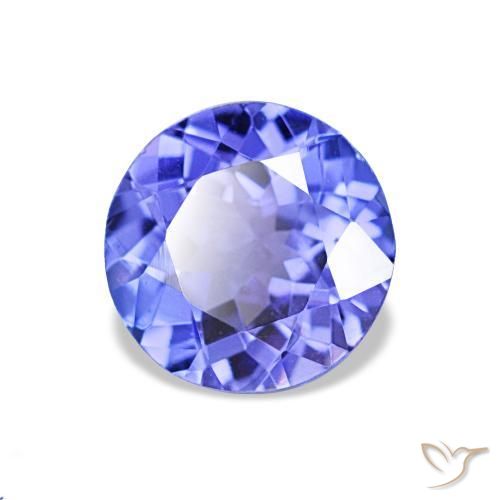 1.32 ct Blue Tanzanite Stone, Natural Tanzanite in Round Facet Shape for Sale