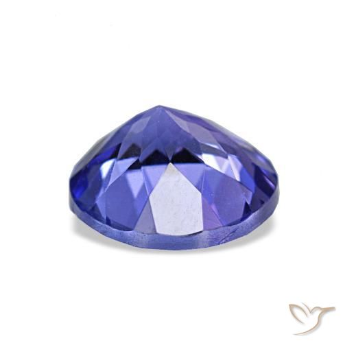 Tanzanite Gemstone in 7 mm (calibrated) Size for Sale, Tanzanite Stone in Intense Violet Blue Color