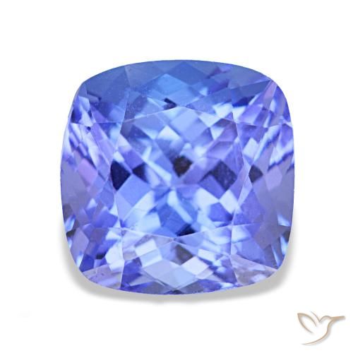 2.40 ct Blue Tanzanite Gemstone, Tanzanite Gem in Cushion-Cut Shape for Sale.