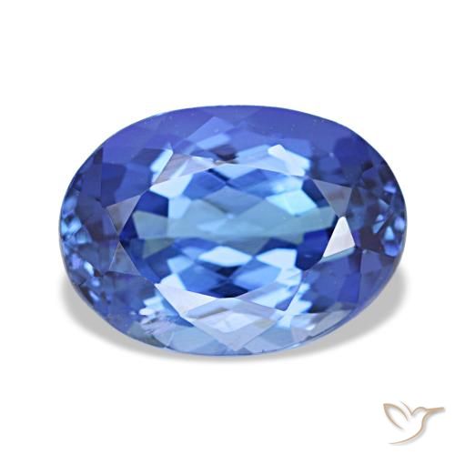 2.21 ct Blue Tanzanite Gemstone, Tanzanite Gem in Oval Facet Shape for Sale.