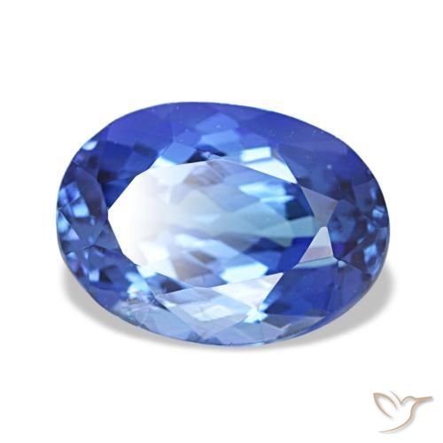 2.21 ct Blue Tanzanite Stone, Natural Tanzanite in Oval Facet Shape for Sale