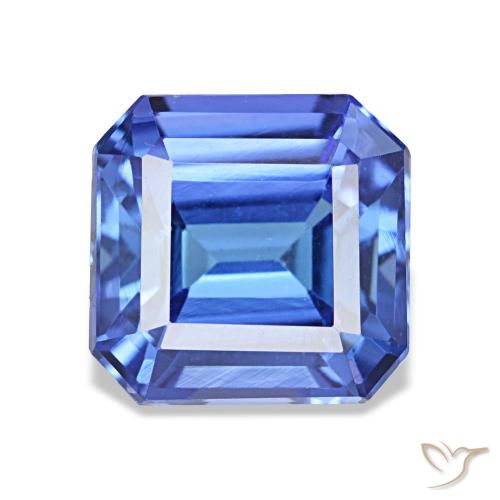 2.64 ct Blue Tanzanite Gemstone, Tanzanite Gem in Octagon Step Cut Shape for Sale.