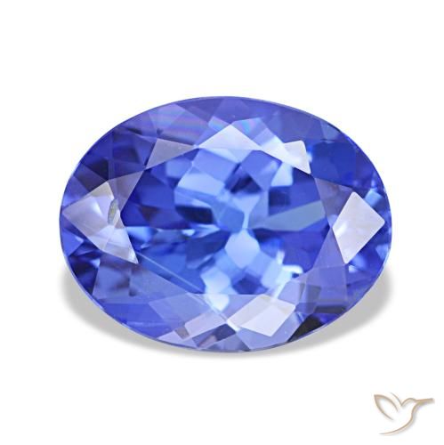 1.83 ct Blue Tanzanite Gemstone, Tanzanite Gem in Oval Facet Shape for Sale.