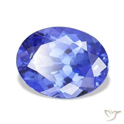 1.83 ct Blue Tanzanite Stone, Natural Tanzanite in Oval Facet Shape for Sale