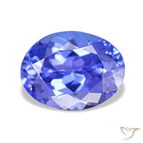 1.88 ct Blue Tanzanite Gemstone, Tanzanite Gem in Oval Facet Shape for Sale.