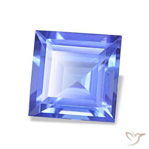 1.63 ct Blue Tanzanite Stone, Natural Tanzanite in Square Facet Shape for Sale