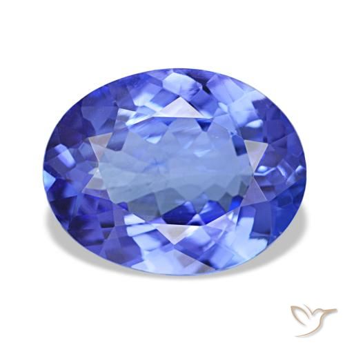 2.24 ct Blue Tanzanite Gemstone, Tanzanite Gem in Oval Facet Shape for Sale.