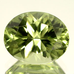 2.85 ct Green Tashmarine Diopside Gemstone, Tashmarine Diopside Gem in Oval Concave Cut Shape for Sale.