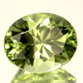 2.85 ct Green Tashmarine Diopside Stone, Natural Tashmarine Diopside in Oval Concave Cut Shape for Sale