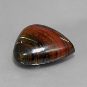 13.07 ct Multicolor Tiger's Eye Matrix Stone, Natural Tiger's Eye Matrix in Pear Cabochon Shape for Sale