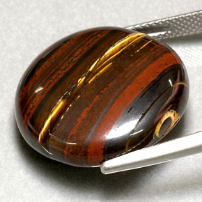 Tiger's Eye Matrix Gemstone in 21.3 mm Size for Sale, Tiger's Eye Matrix Stone in Multicolor Color