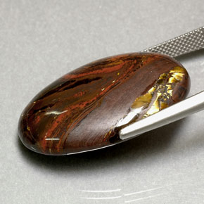 Tiger's Eye Matrix Gemstone in 29 x 18.6 mm Size for Sale, Tiger's Eye Matrix Stone in Multicolor Color