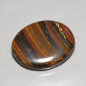 53.09 ct Multicolor Tiger's Eye Matrix Gemstone, Tiger's Eye Matrix Gem in Oval Cabochon Shape for Sale.