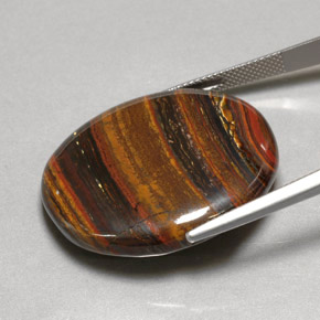 Tiger's Eye Matrix Gemstone in 31 x 26.7 mm Size for Sale, Tiger's Eye Matrix Stone in Multicolor Color