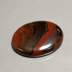 41.60 ct Multicolor Tiger's Eye Matrix Gemstone, Tiger's Eye Matrix Gem in Oval Cabochon Shape for Sale.
