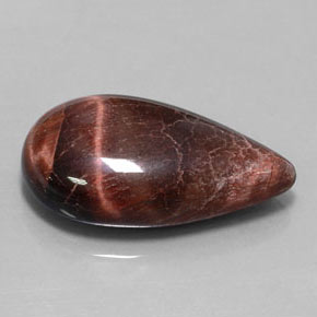 33.34 ct Multicolor Tiger's Eye Matrix Stone, Natural Tiger's Eye Matrix in Pear Cabochon Shape for Sale