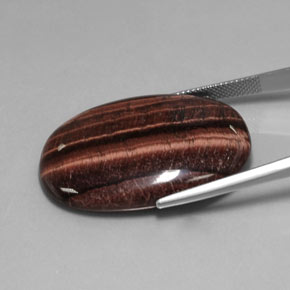 Tiger's Eye Matrix Gemstone in 34.3 x 22.7 mm Size for Sale, Tiger's Eye Matrix Stone in Multicolor Color