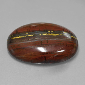 49.03 ct Multicolor Tiger's Eye Matrix Stone, Natural Tiger's Eye Matrix in Oval Cabochon Shape for Sale