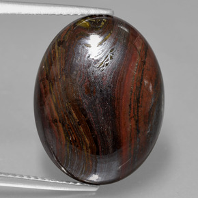 17.9ct Oval Cabochon Multicolor Tiger's Eye Matrix Gem for sale 17.9ct Oval Cabochon Multicolor Tiger's Eye Matrix Gem (ID: 405798)