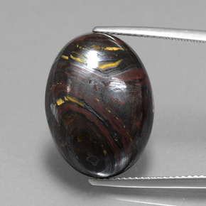 22.2ct Oval Cabochon Multicolor Tiger's Eye Matrix for sale thumb image of 22.2ct Oval Cabochon Multicolor Tiger's Eye Matrix (ID: 405932)