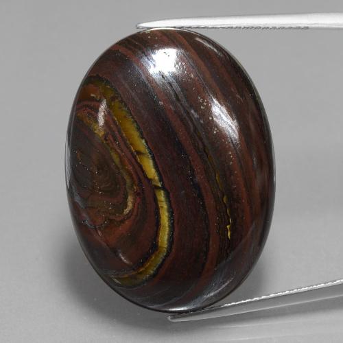 Multicolor Tiger's Eye Matrix Gem - 46ct Oval Cabochon (ID: 405939)