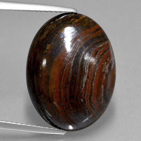 15ct Oval Cabochon Multicolor Tiger's Eye Matrix for sale thumb image of 15ct Oval Cabochon Multicolor Tiger's Eye Matrix (ID: 406028)