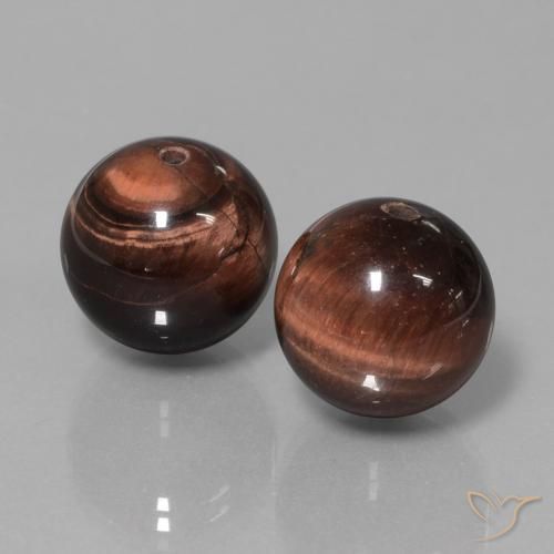39.63 ctw Multicolor Tiger's Eye Matrix Stones, Natural Tiger's Eye Matrix in Drilled Sphere Shape for Sale
