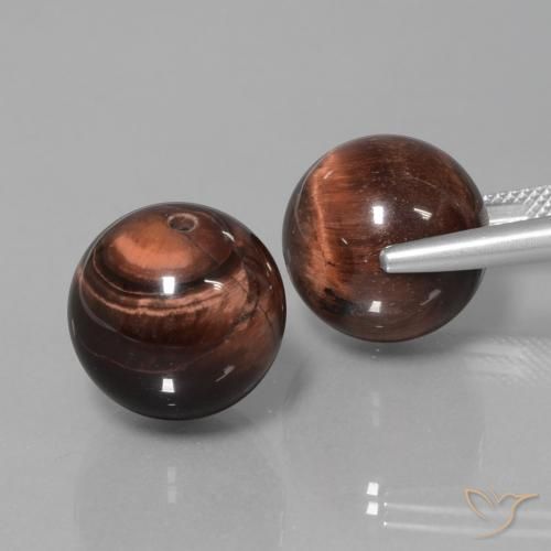 Tiger's Eye Matrix Gemstones in 14 mm (calibrated) Size for Sale, Tiger's Eye Matrix Stones in Multicolor Color