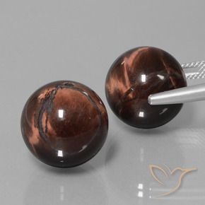 Tiger's Eye Matrix Gemstones in 14 mm (calibrated) Size for Sale, Tiger's Eye Matrix Stones in Multicolor Color