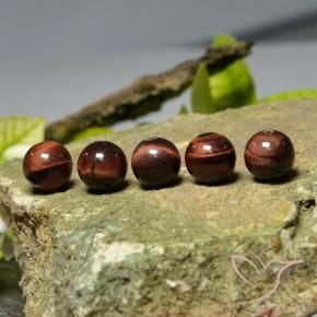 39.55 ctw Multicolor Tiger's Eye Matrix Stones, Natural Tiger's Eye Matrix in Drilled Sphere Shape for Sale
