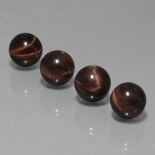Multicolor Tiger's Eye Matrix Gem - 7.4ct Drilled Sphere (ID: 423052)