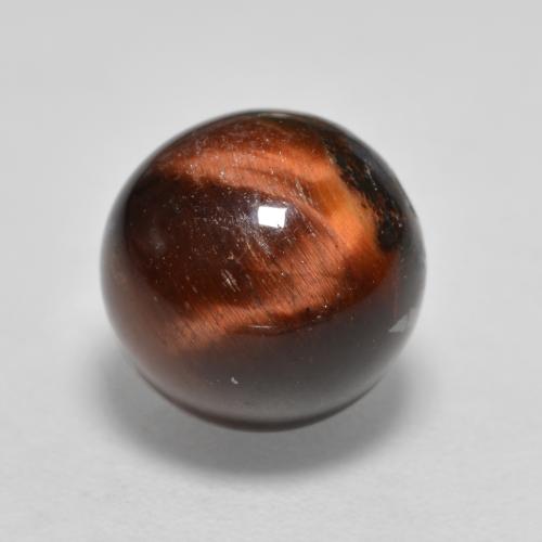 Pecan Brown Tiger's Eye Matrix Gem - 6.5ct Drilled Sphere (ID: 565633)